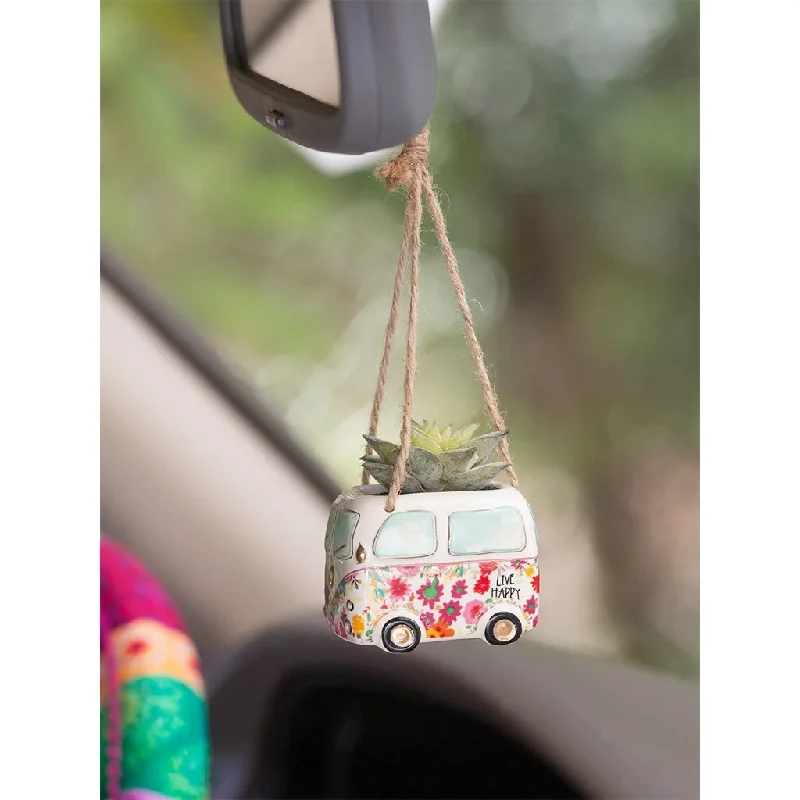 Natural Life : Faux Succulent Car Charm - Van