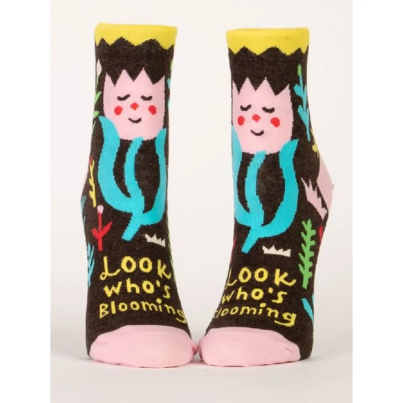 Blue Q : Women's Ankle Socks - Look Who's Blooming