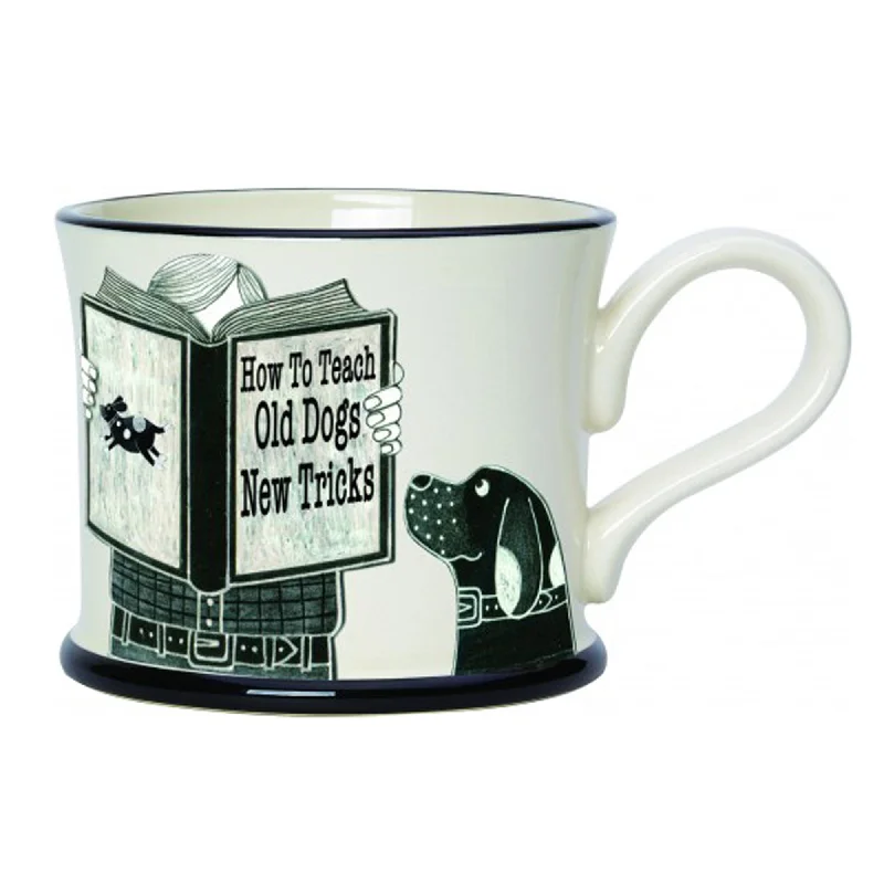 Moorland Pottery It's A Dog's Life Mug - How To Teach An Old Dog New Tricks