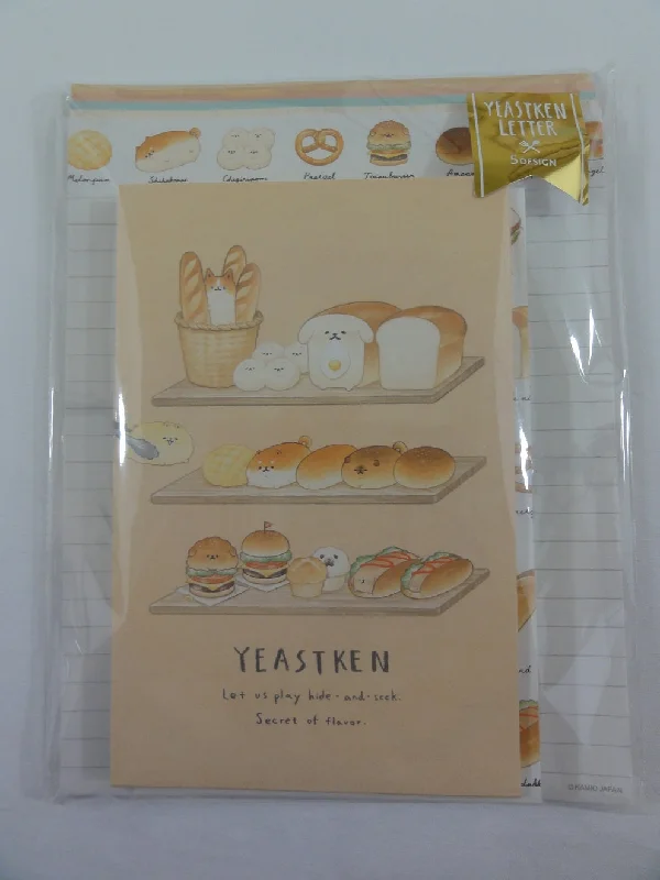 Cute Kawaii Kamio Bread Letter Set Pack - Stationery Writing Paper Envelope Penpal