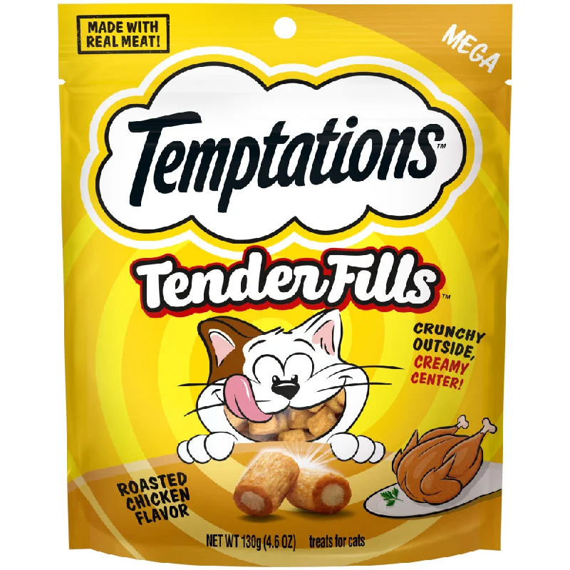    - Purina Pro Plan cat food palatability  TEMPTATIONS TENDER FILLS Cat Treats, Roasted Chicken Flavor, 4.6 oz. Pouch