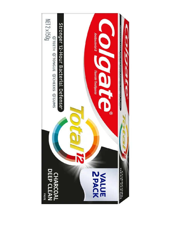 COLGATE TP TOTAL CHARCOAL DEEP CLEAN 2X150GM