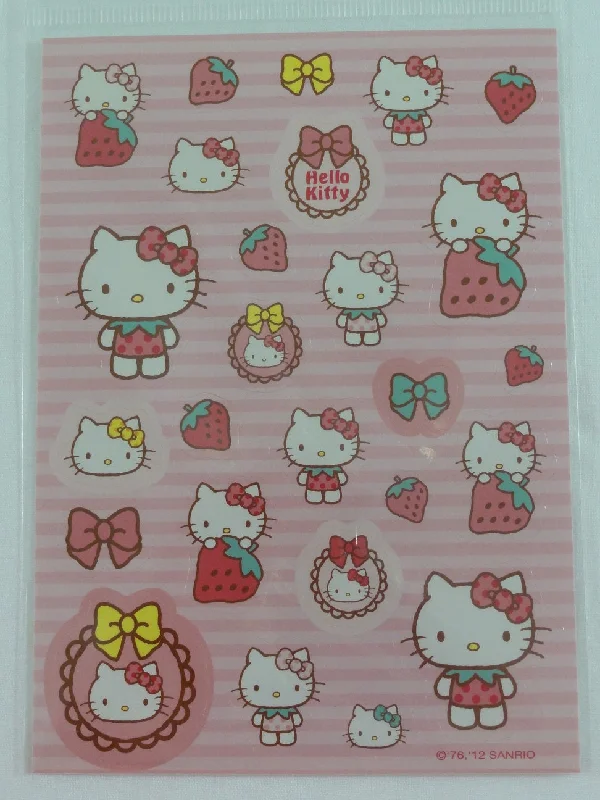 Cute Kawaii Sanrio Hello Kitty Strawberry Sticker Sheet - 2012