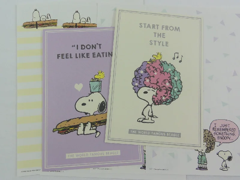 Peanuts Snoopy Letter Sets - B - Stationery Writing Paper Envelope