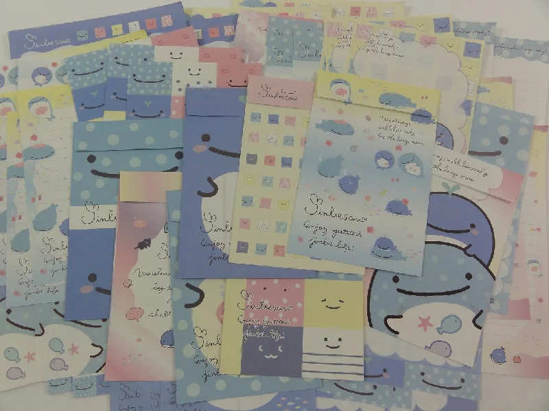 San-X Jinbesan Whale Stationery Set