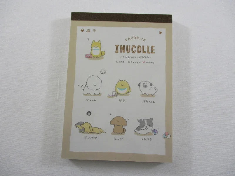 Cute Kawaii Q-Lia Dog theme 4 x 6 Inch Notepad / Memo Pad - Stationery Designer Paper Collection