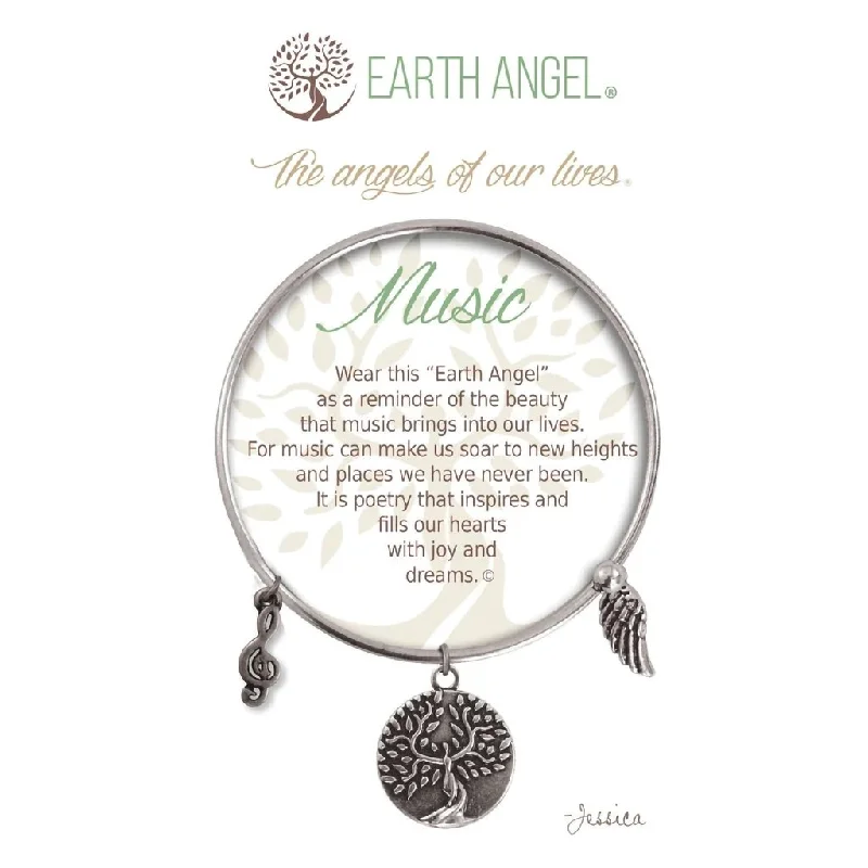 Earth Angel : Music Charm Bracelet in Silver