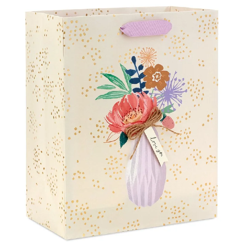 Hallmark : 9.6" Illustrated Bouquet Medium Gift Bag