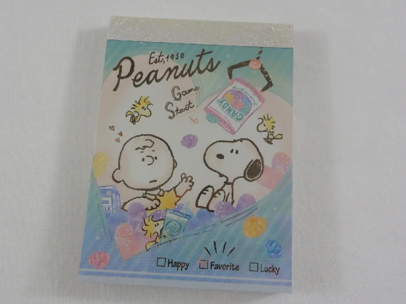 Cute Kawaii Snoopy Candy Grab  Mini Notepad / Memo Pad - Stationery Design Writing Collection