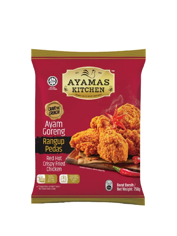 AYAMAS KITCHEN CRISPY RED HOT FRIED CHICKEN 750G