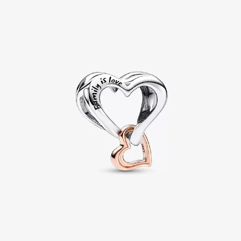 PANDORA : Two-tone Openwork Infinity Heart Charm