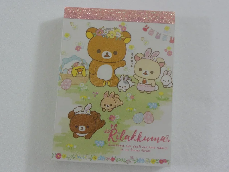 Cute Kawaii San-X Rilakkuma Bear Rabbit Mini Notepad / Memo Pad - D - Stationery Writing Message