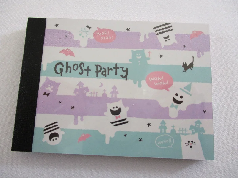 Cute Kawaii Crux Ghost Party Mini Notepad / Memo Pad - Stationery Design Writing Collection