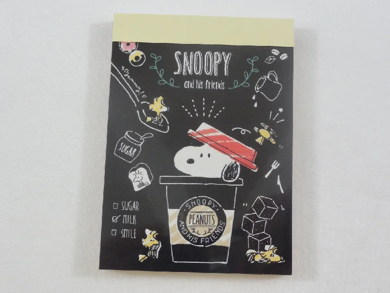 Cute Kawaii Snoopy Coffee Mini Notepad / Memo Pad - Stationery Designer Writing Paper Collection