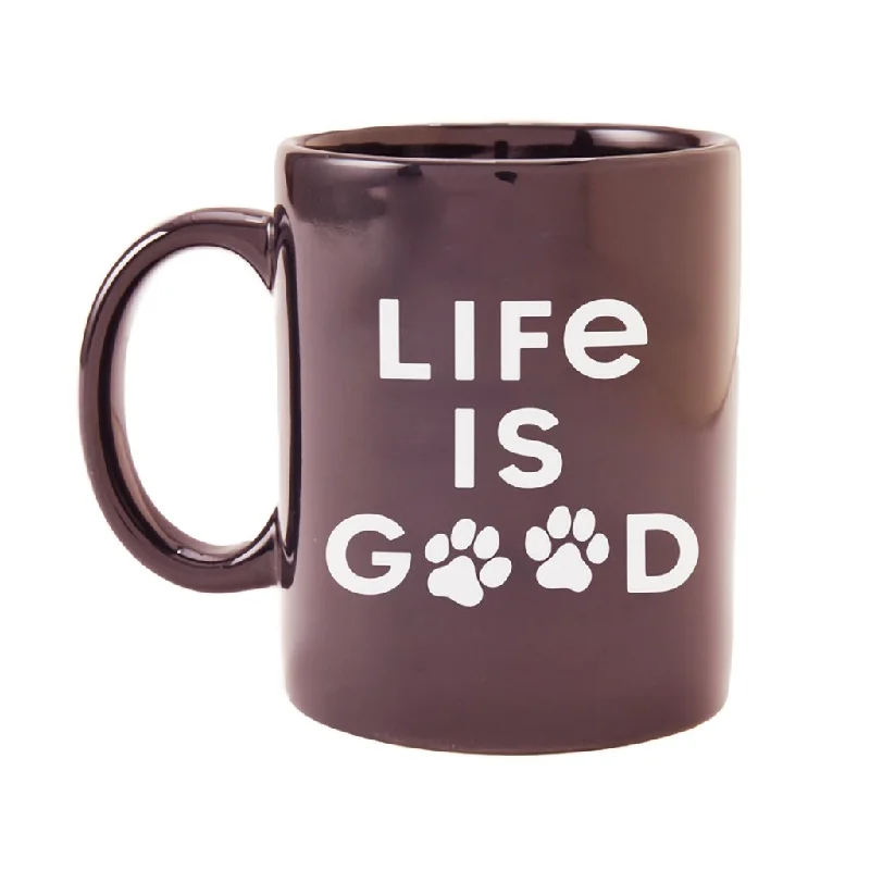 Life Is Good : Tie Dye Life is Good Paw Print Jake's Mug