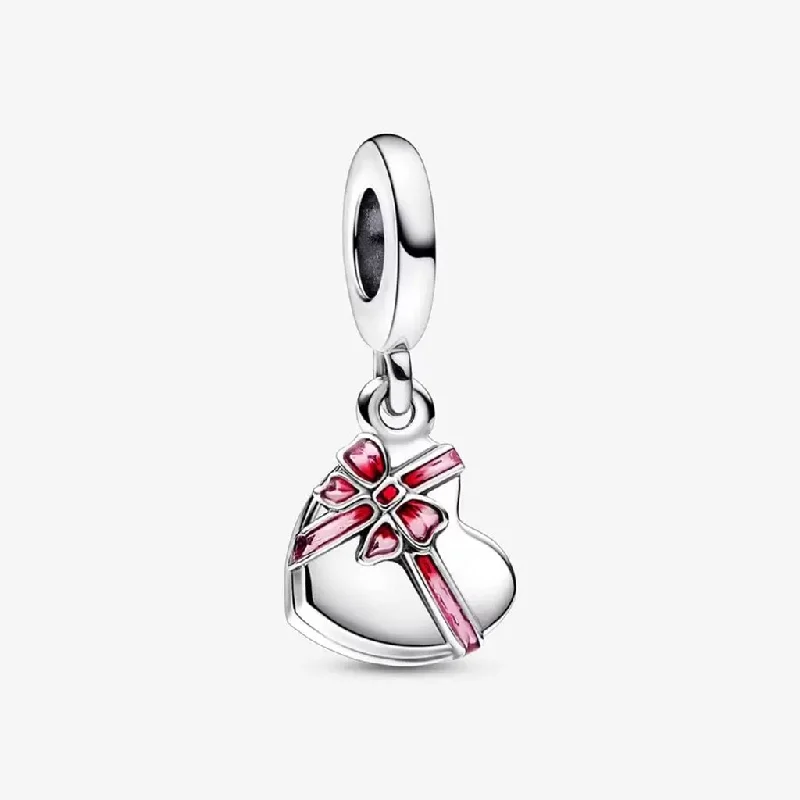 PANDORA : Openable Heart Chocolate Gift Box Dangle Charm