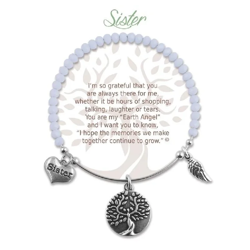 Earth Angel : Sister Radiant White Stone Bracelet