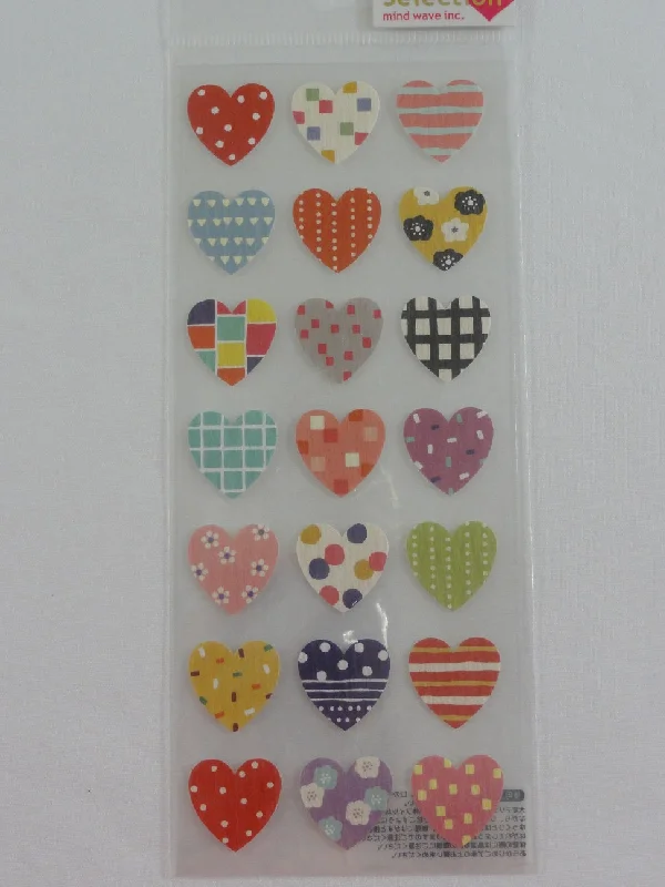 Cute Kawaii Mind Wave Hearts Love Sticker Sheet - for Journal Planner Craft