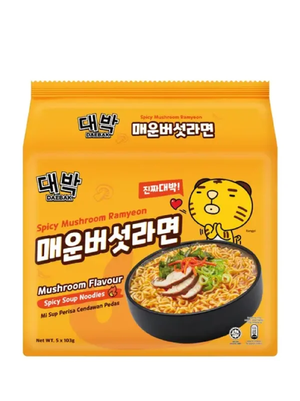 DAEBAK SPICY MUSHROOM RAMYEON 5X103G