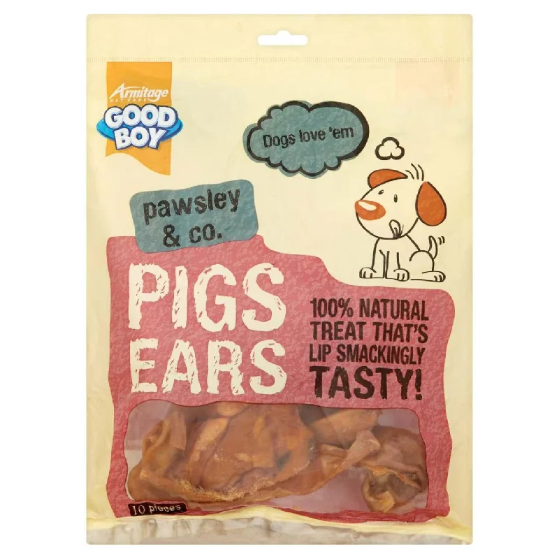 - High protein dog food- High protein dog foodGood Boy Pigs Ears 10 Piece Pack Dog Treats