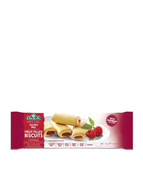 ORGRAN WILD RASPBERRY BISCUITS 175G