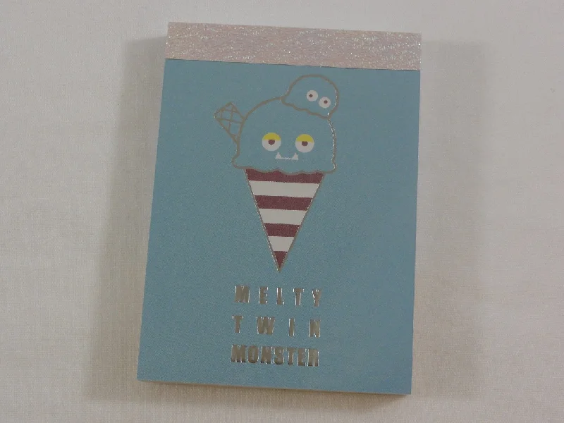 Cute Kawaii Kamio Ice Cream Melty Twin Monster Mini Notepad / Memo Pad - Stationery Designer Paper Collection