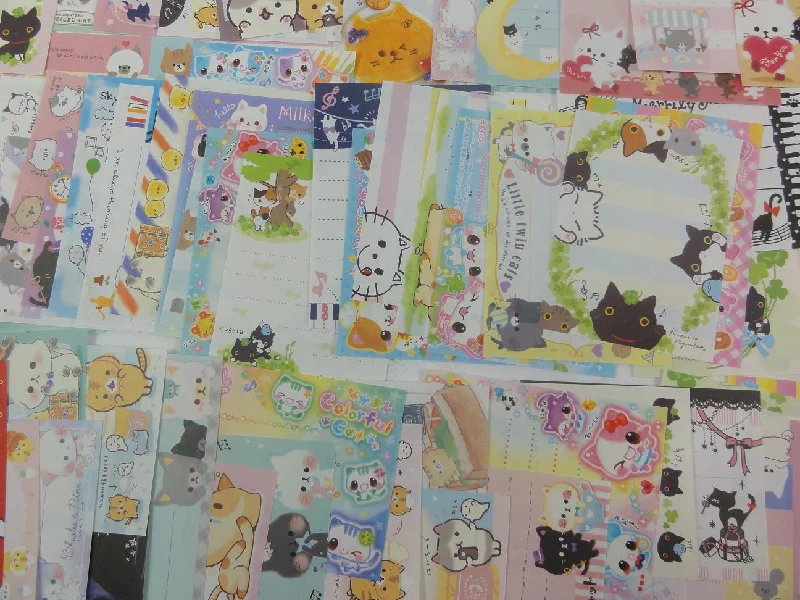 Cat Kitten Theme Mini Memo Note Paper Set - 100 pcs