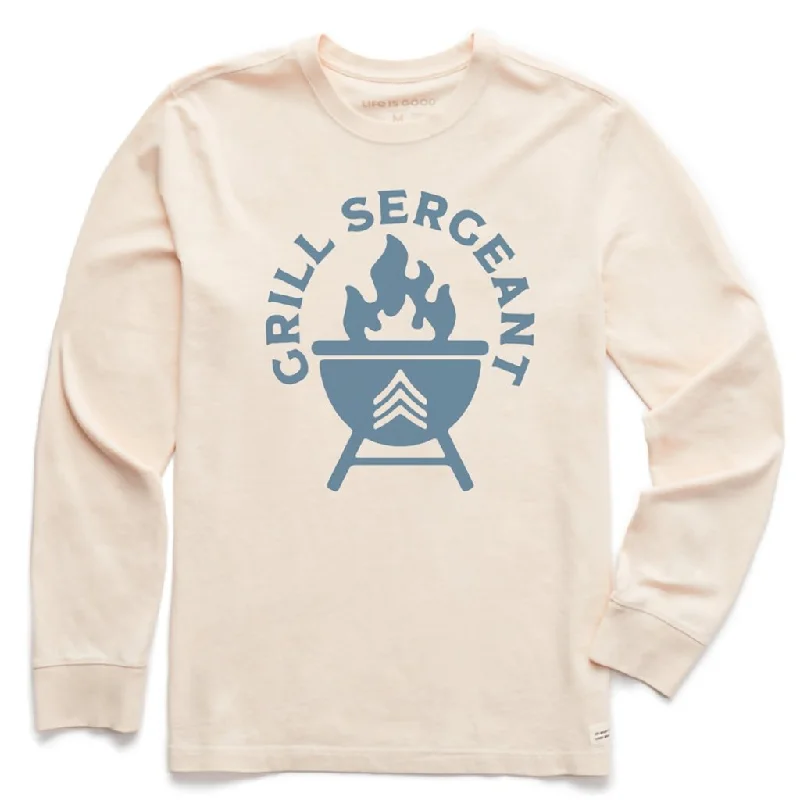 Life Is Good : Men's Grill Sergeant Long Sleeve Crusher Tee