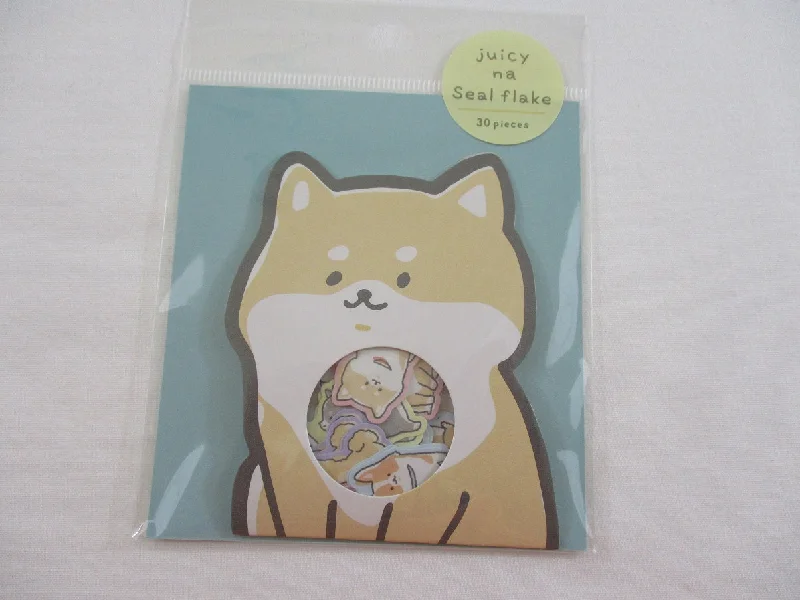 Cute Kawaii Kamio juicy na series - Shiba Dog Puppies Flake Stickers Sack - Collectible - for Journal Planner Agenda Craft Scrapbook DIY Art