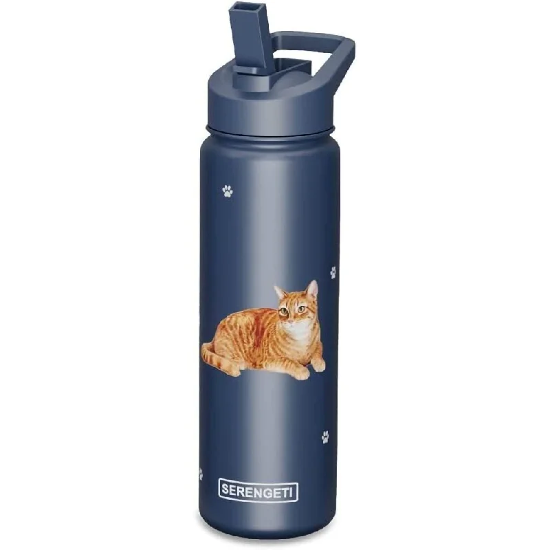 E & S Pets : Serengeti Orange Cat 24 oz Water Bottle