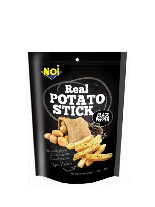 NOI REAL POTATO STICK BLACK PEPPER 100GM