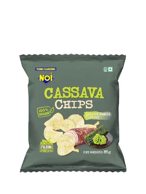 NOI CASSAVA CHIPS SEAWEED WASABI 85G