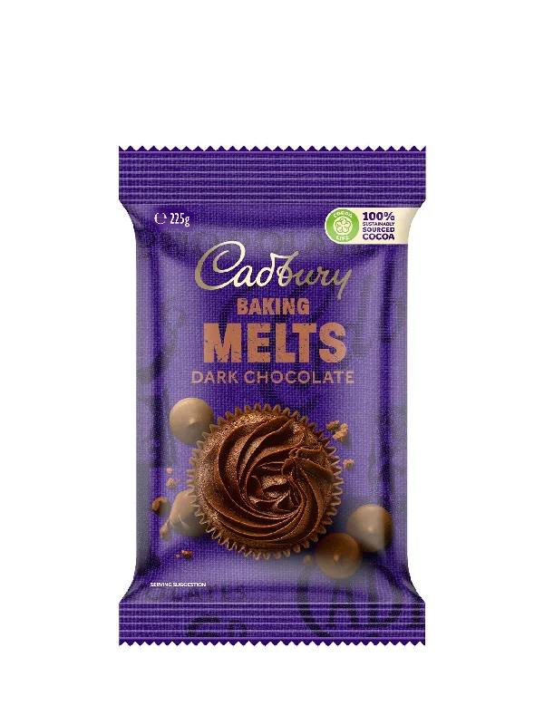 CADBURY BAKING DARK CHOCOLATE MELTS 225G