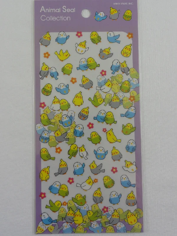 Cute Kawaii Mind Wave Birds Animal Sticker Sheet - for Journal Planner Craft Organizer Calendar