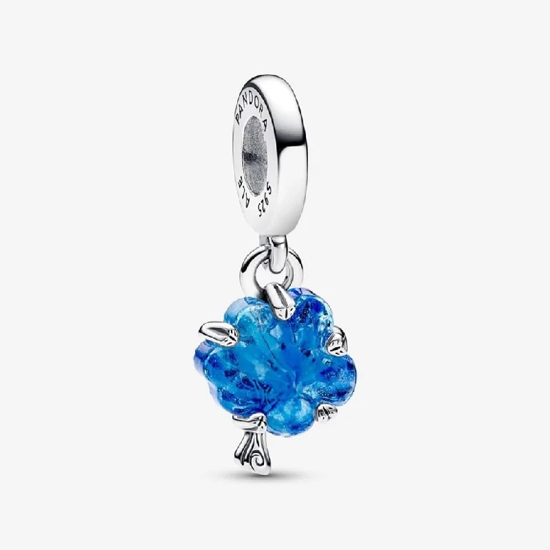 PANDORA : Blue Murano Glass Family Tree Dangle Charm