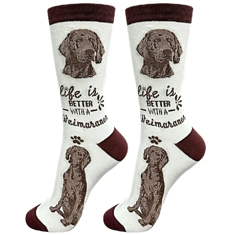 E & S Imports : Life Is Better With A Weimaraner Unisex Socks