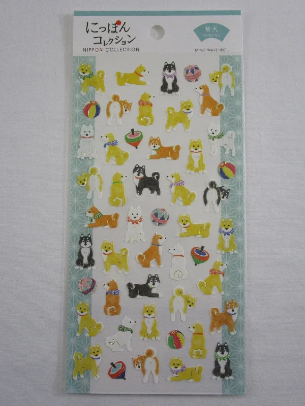 Cute Kawaii Mind Wave Dog Puppies Sticker Sheet - for Journal Planner Craft