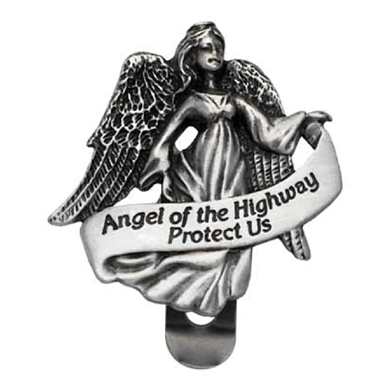 Cathedral Art : "Angel Of The Highway Protect Us" Visor Clip