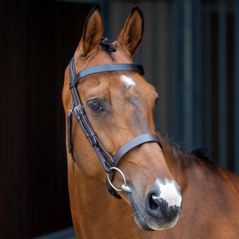 Shires Lusso Cavesson Hunter Bridle - Havana