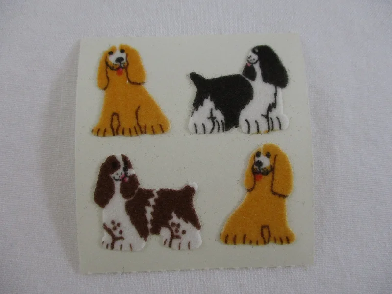 Sandylion Dog Fuzzy Sticker Sheet / Module - Vintage & Collectible