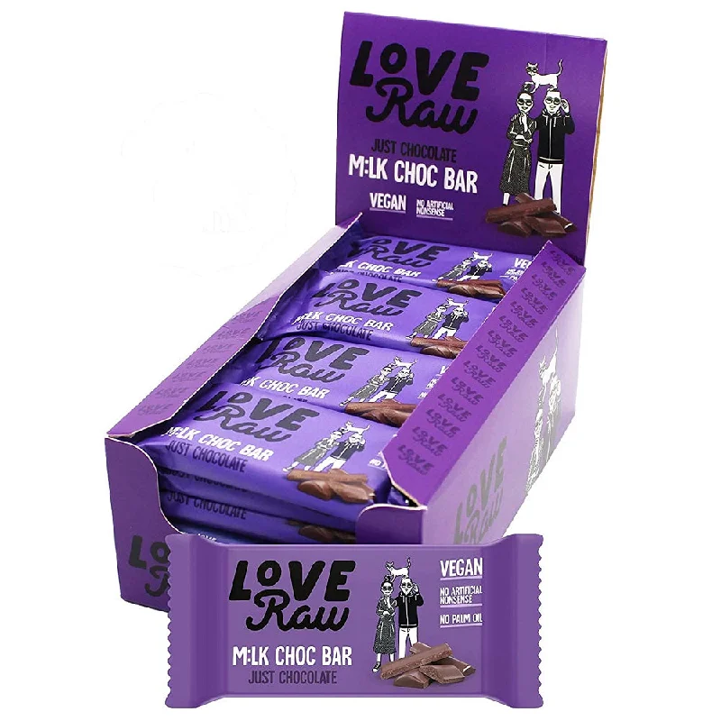 LoveRaw Just Chocolate M:Lk Choc Bar 30g (6pk)