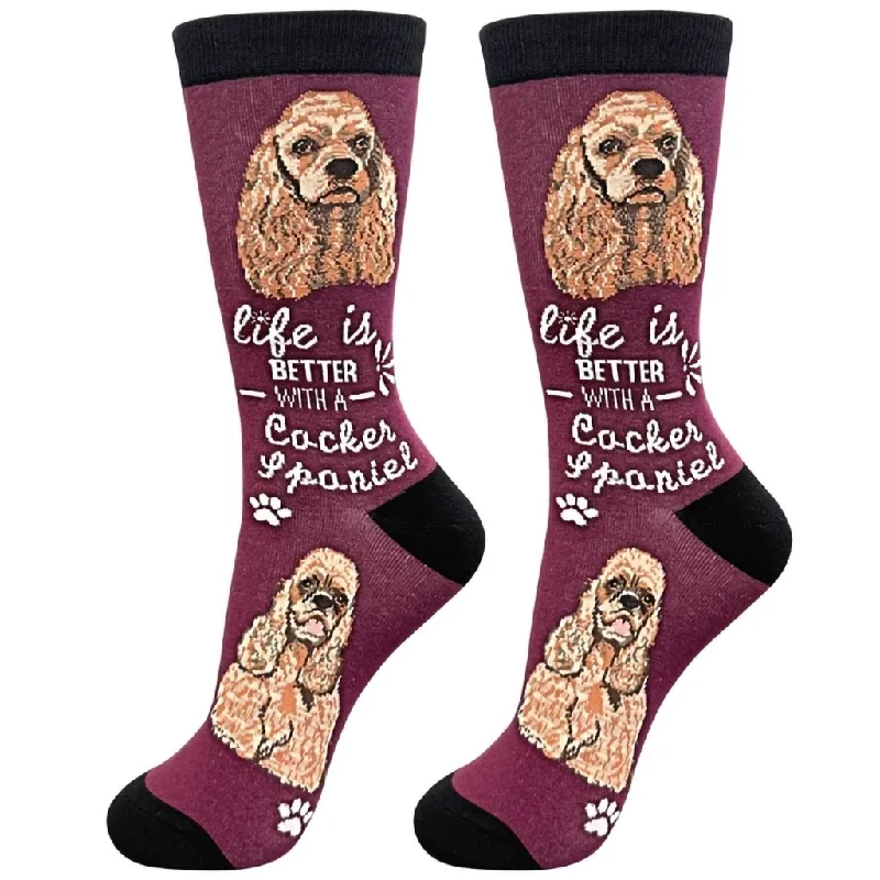 E & S Imports : Life Is Better With A Cocker Spaniel Unisex Socks