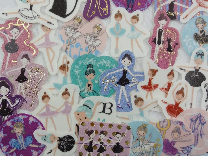 Ballerina Ballet Dance Flake Stickers - 32 pcs