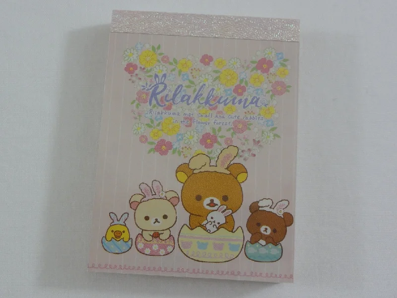 Cute Kawaii San-X Rilakkuma Bear Rabbit Mini Notepad / Memo Pad - C - Stationery Writing Message