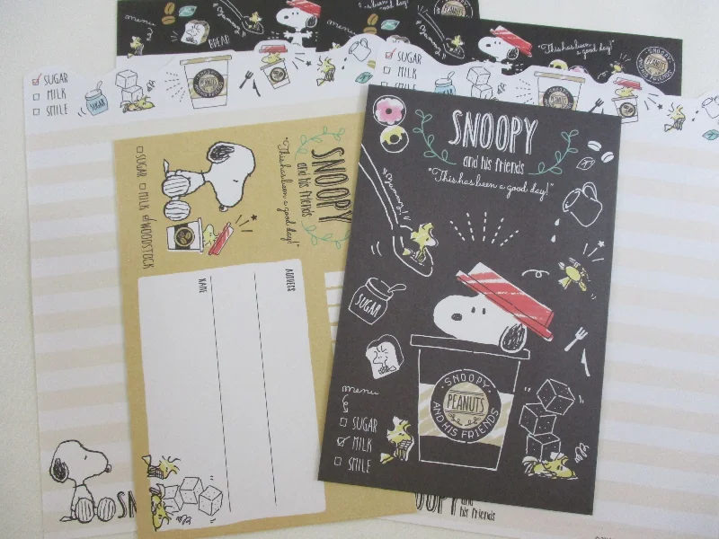 Peanuts Snoopy Letter Sets - I - Stationery Writing Paper Envelope