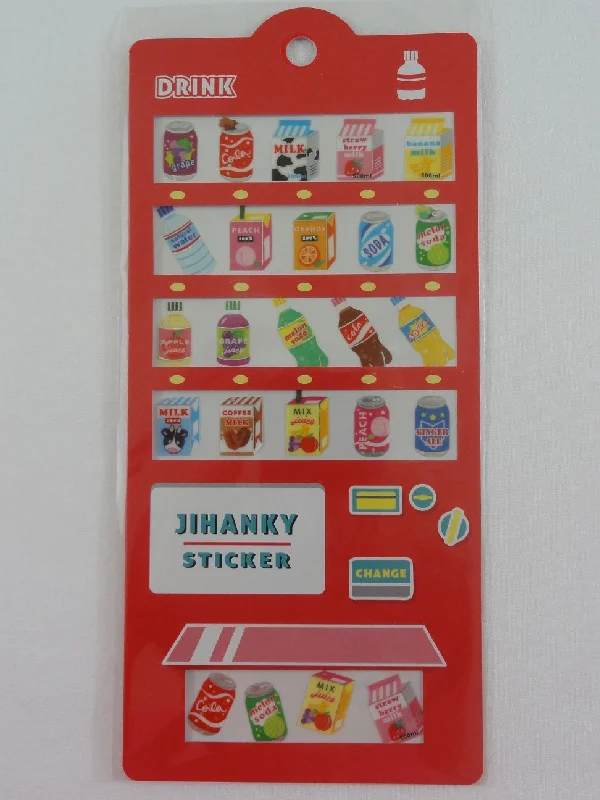 Cute Kawaii Mind Wave Vending Machine Style Sticker Sheet - E Drinks - for Journal Planner Craft Organizer Schedule