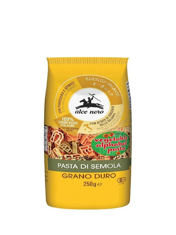 ALCE NERO ORG KIDS TRICOLOUR PASTA 250G