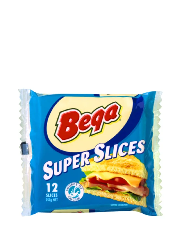 BEGA S/SLICE PROCESSED CHEDDAR CHEESE 250GM