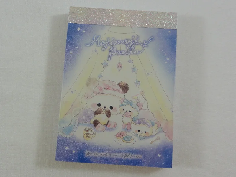 Cute Kawaii Crux Moji Panda Starry Sleep Over Mini Notepad / Memo Pad - Stationery Design Writing Collection