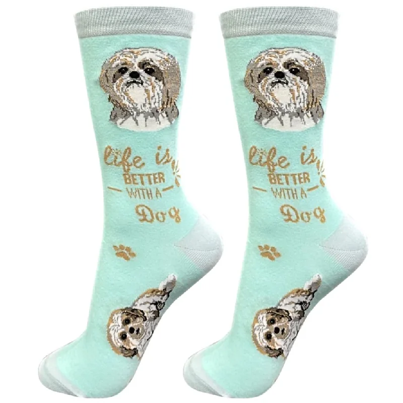 E & S Imports : Life Is Better With A Shih Tzu Unisex Socks